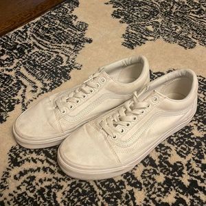 All white skater vans